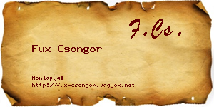 Fux Csongor névjegykártya