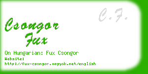 csongor fux business card